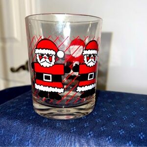 Luminarc Red Stripe Santa Claus Christmas Mugs 4in Tumbler